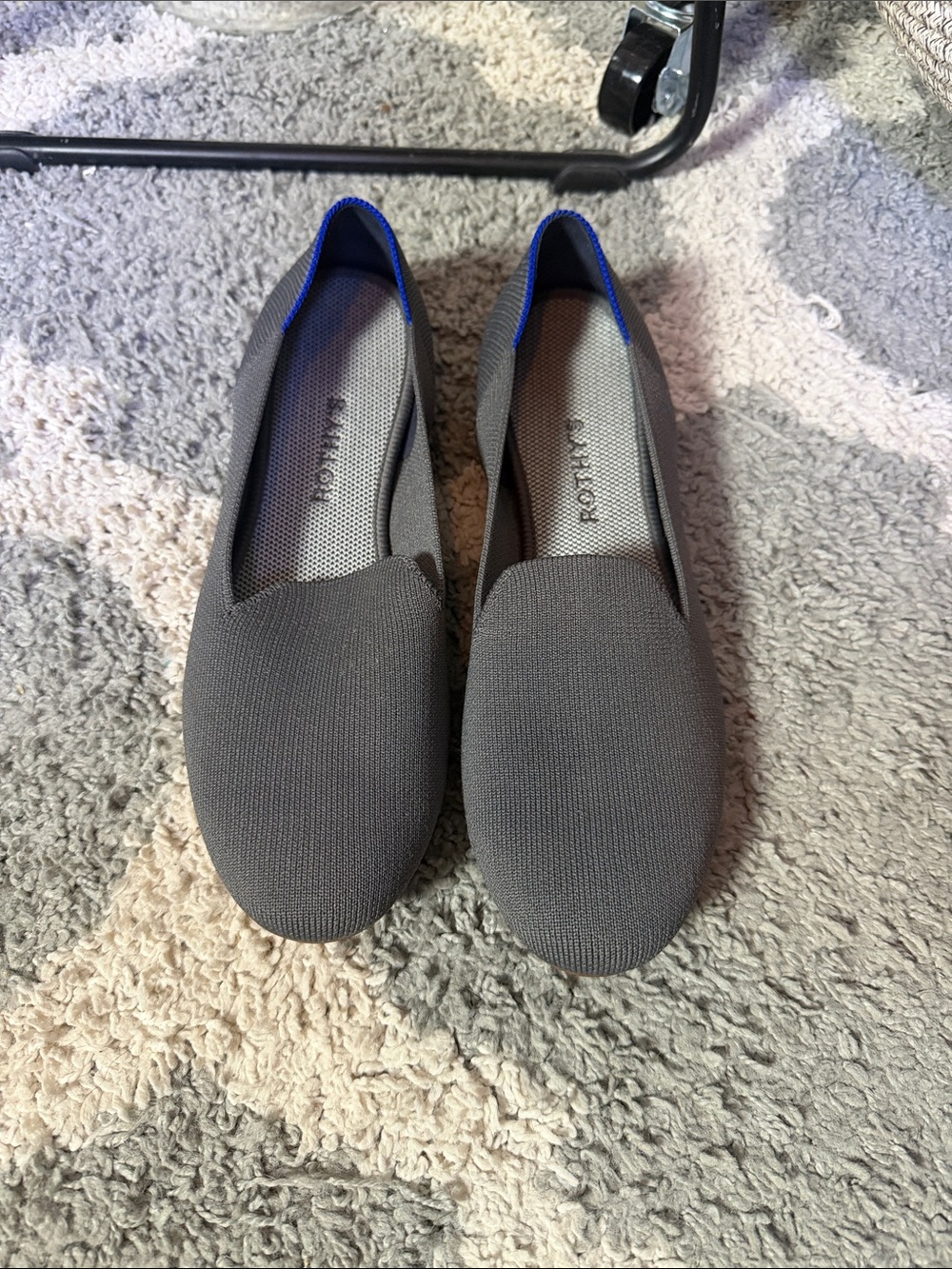 Rothy’s The Loafer Gray Knit Slip On Flats Women’s Size 10 Machine Washable